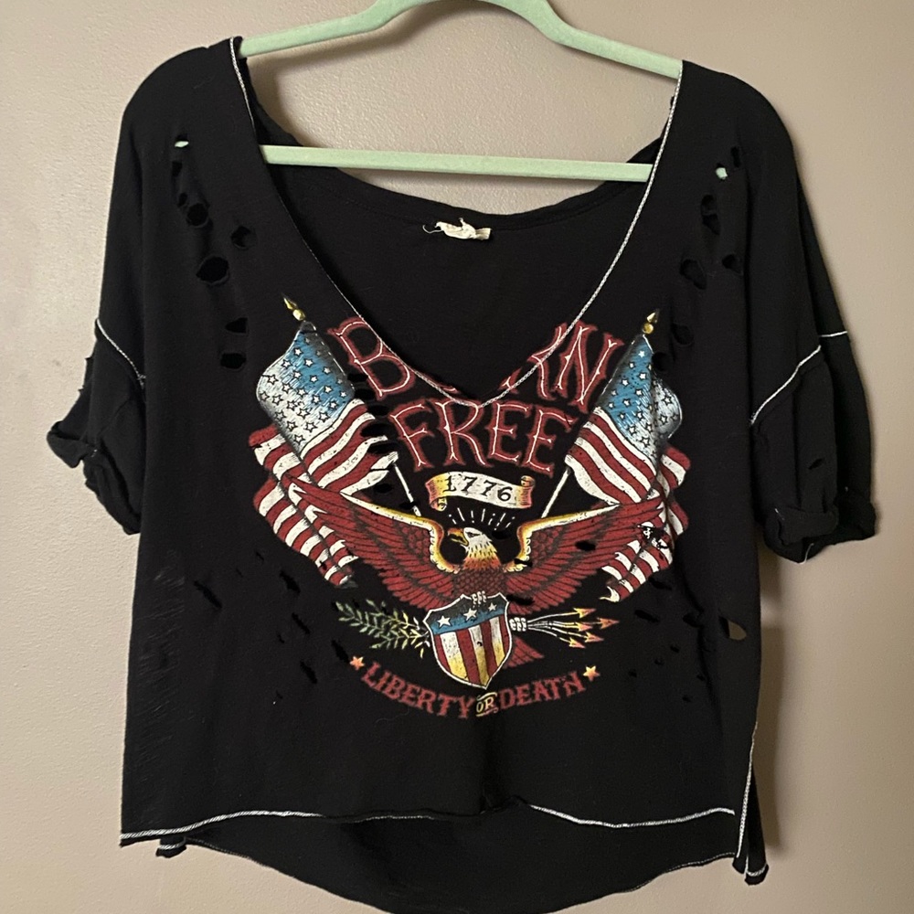 Distressed T shirt